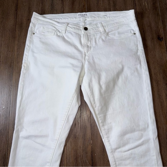 Frame Le Garcon Jeans Mid rise White Boyfriend - Picture 11 of 14